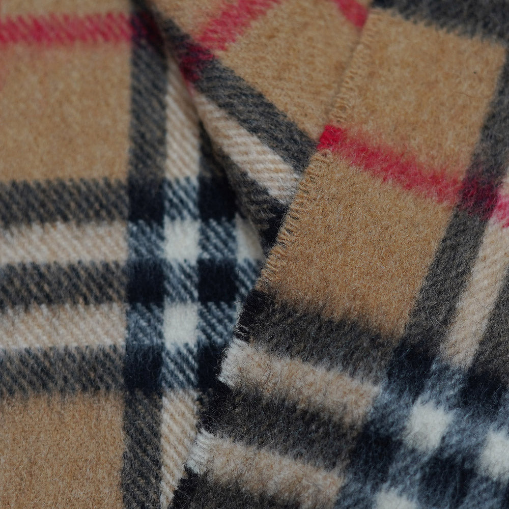 Cashmere Plaid Print Vintage Pre-Loved Scarf