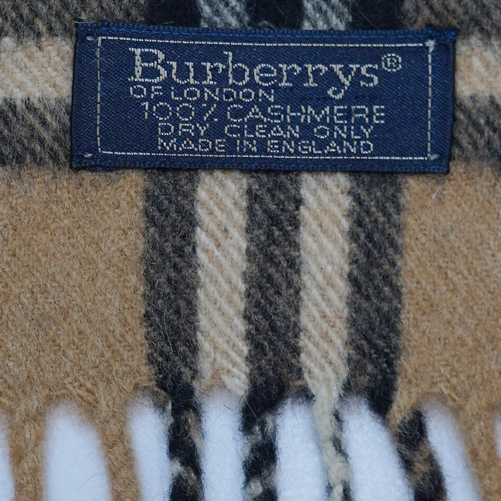 Cashmere Plaid Print Vintage Pre-Loved Scarf