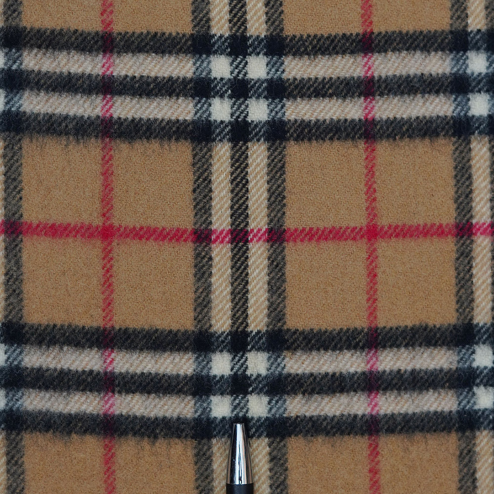 Lambswool Plaid Print Vintage Pre-Loved Scarf