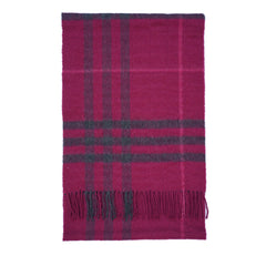 Merino/Cashmere Plaid Print Vintage Pre-Loved Scarf