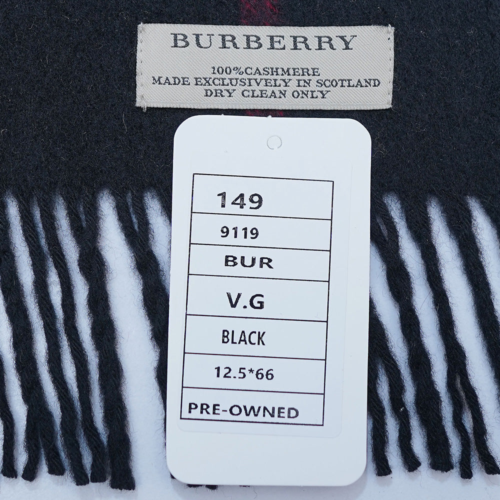 Cashmere Plaid Print Vintage Pre-Loved Scarf