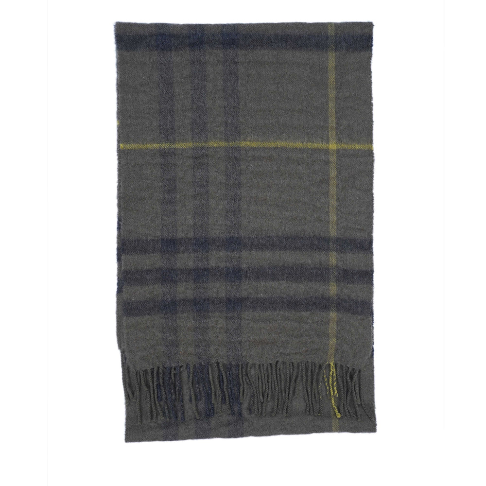 Cashmere/Merino Plaid Print Vintage Pre-Loved Scarf