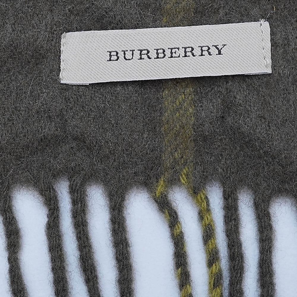 Cashmere/Merino Plaid Print Vintage Pre-Loved Scarf