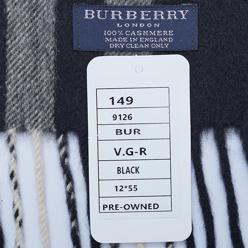 Cashmere Plaid Print Vintage Pre-Loved Scarf