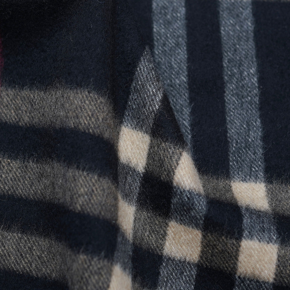 Cashmere Plaid Print Vintage Pre-Loved Scarf