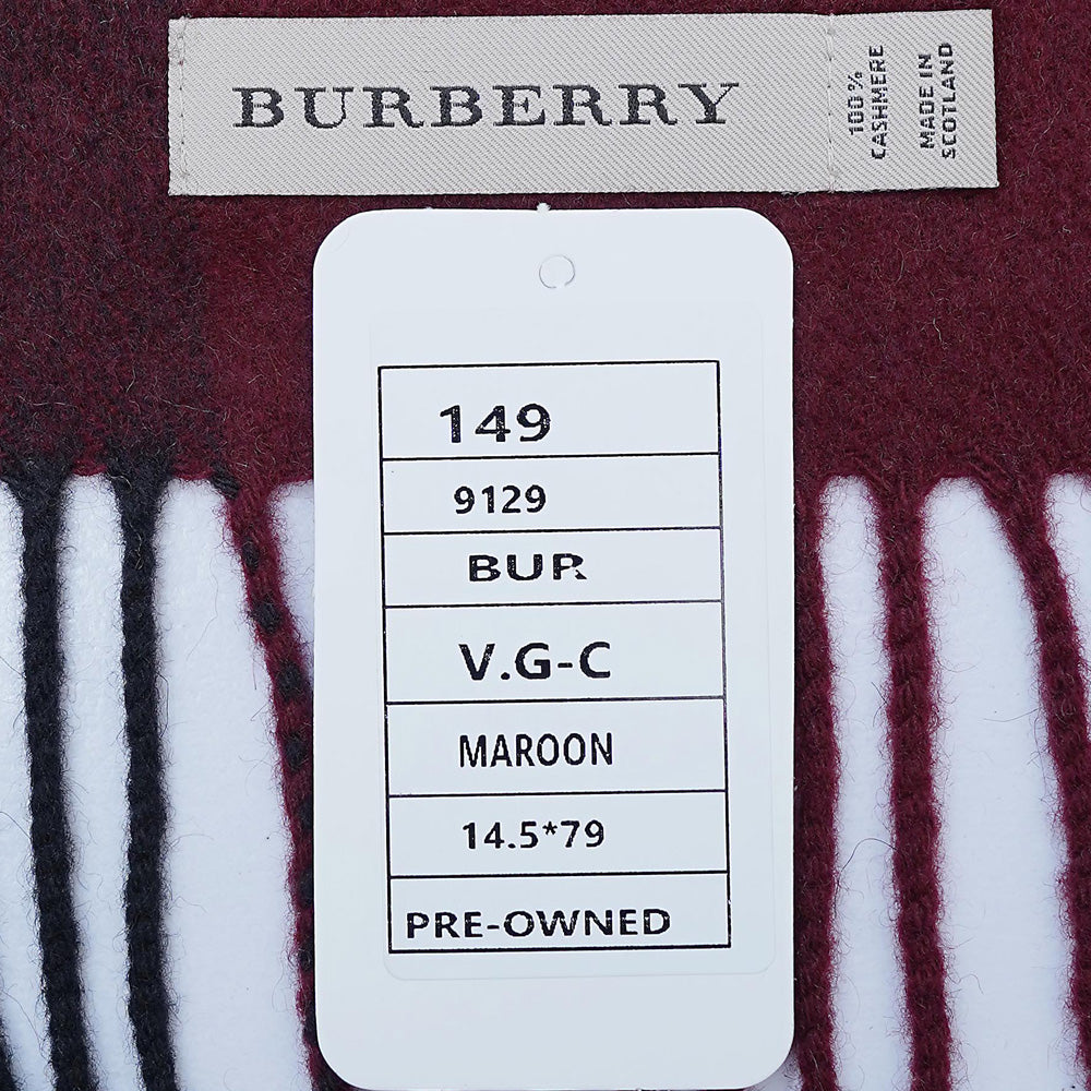 Cashmere Plaid Print Vintage Pre-Loved Scarf