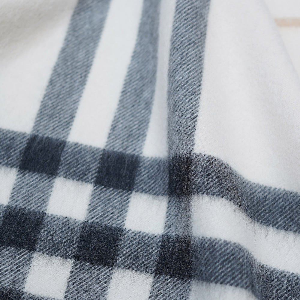 Cashmere Plaid Print Vintage Pre-Loved Scarf