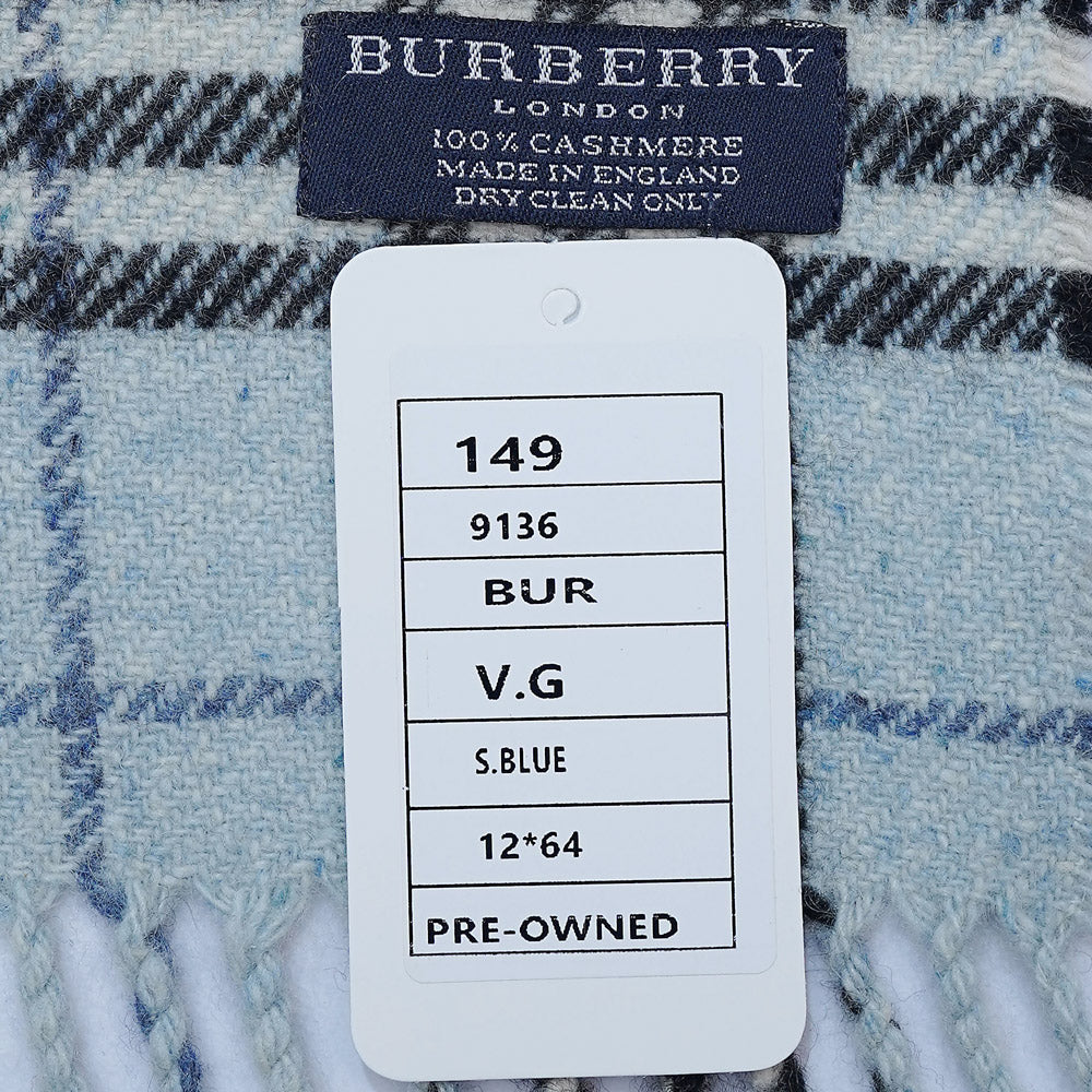 Cashmere Plaid Print Vintage Pre-Loved Scarf