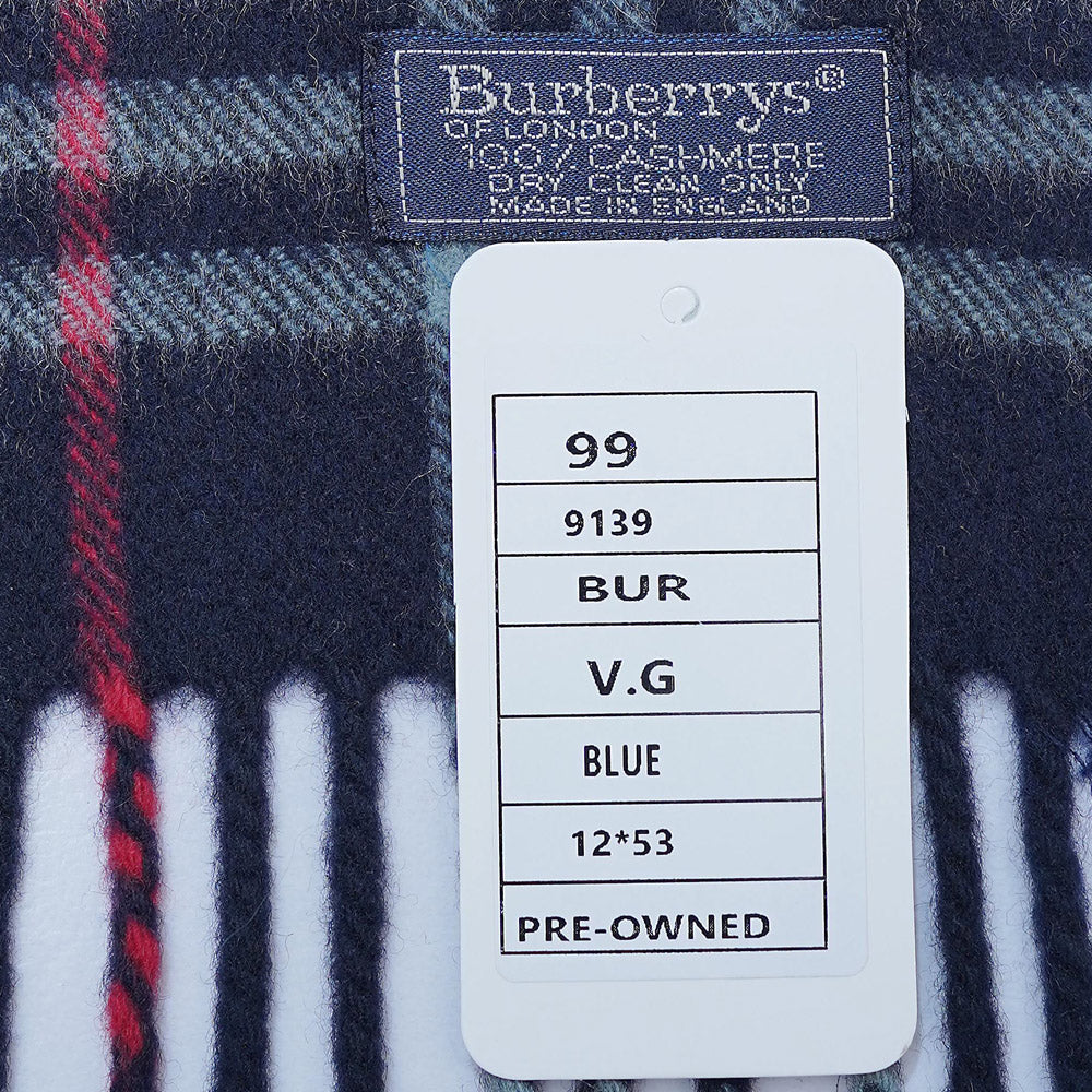 Cashmere Plaid Print Vintage Pre-Loved Scarf