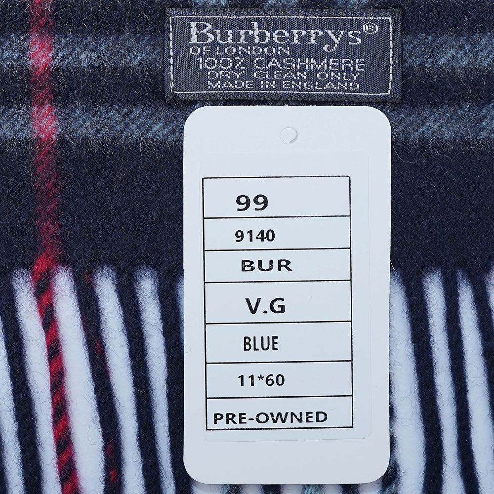 Cashmere Plaid Print Vintage Pre-Loved Scarf