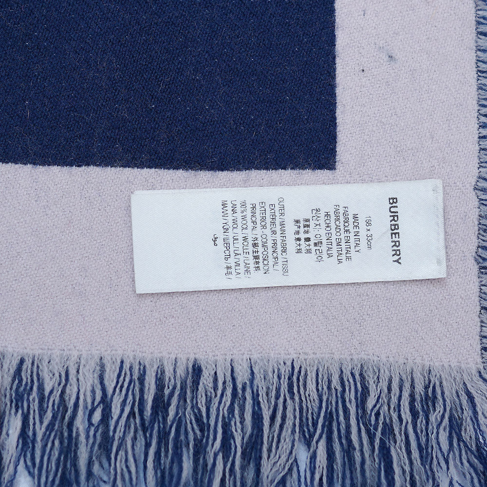 Wool Logo Print Vintage Pre-Loved Scarf