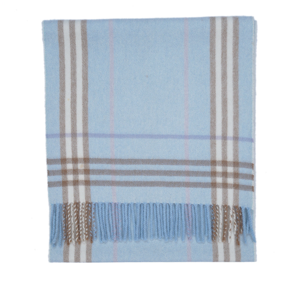 Cashmere/Wool Plaid Print Vintage Pre-Loved Scarf