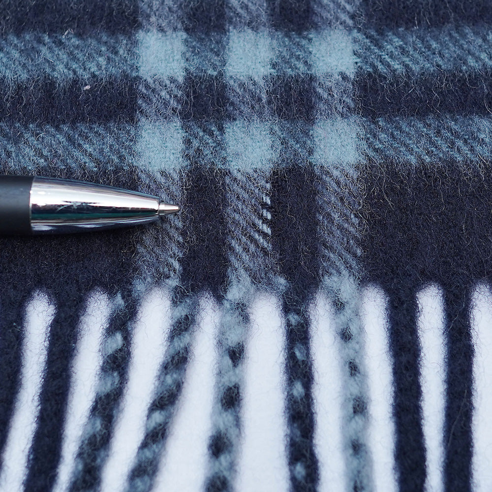 Cashmere/Wool Plaid Print Vintage Pre-Loved Scarf