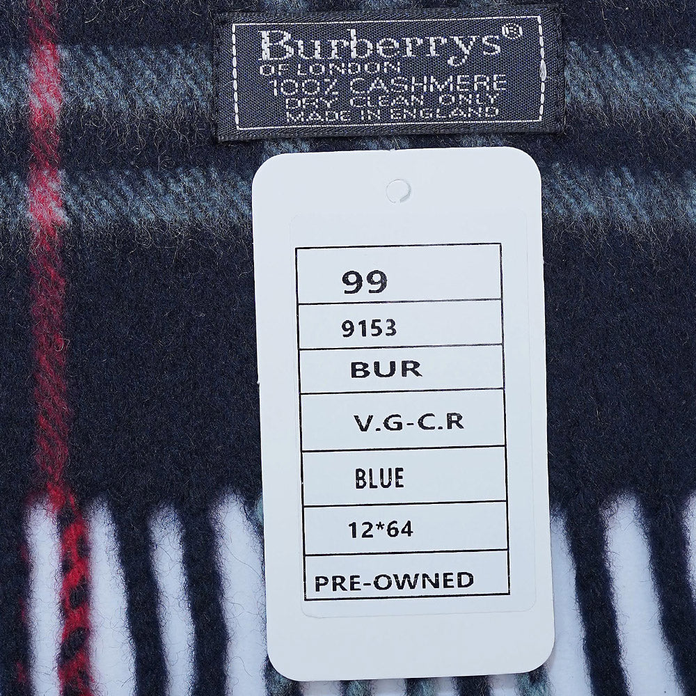 Cashmere Plaid Print Vintage Pre-Loved Scarf