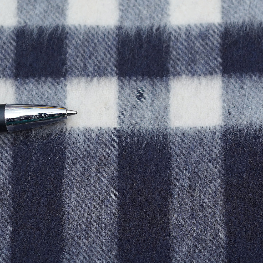 Cashmere Large Check Vintage Pre-Loved Scarf