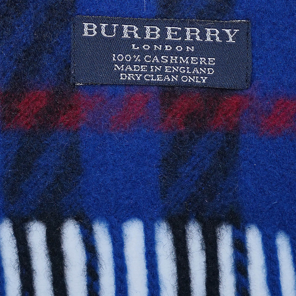 Cashmere Large Check Vintage Pre-Loved Scarf