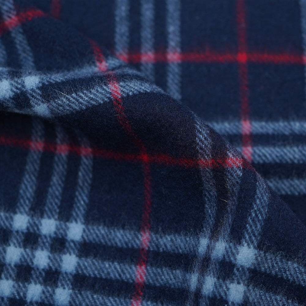 Lambswool Plaid Print Vintage Pre-Loved Scarf