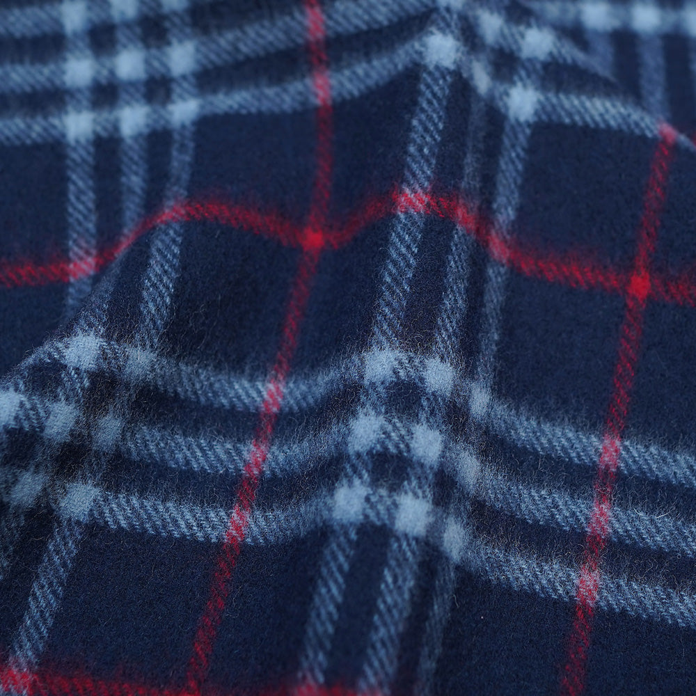 Lambswool Plaid Print Vintage Pre-Loved Scarf