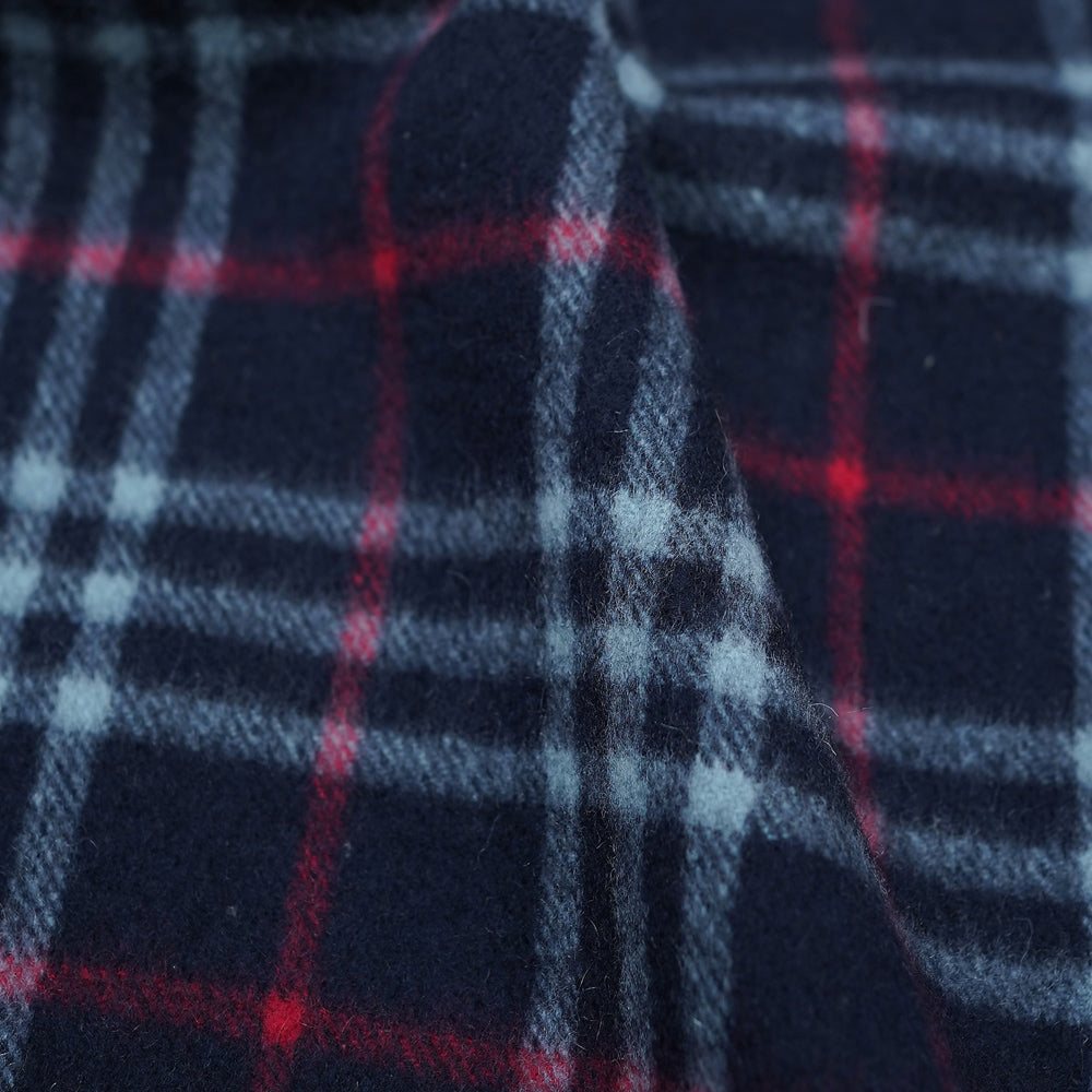 Lambswool Plaid Print Vintage Pre-Loved Scarf