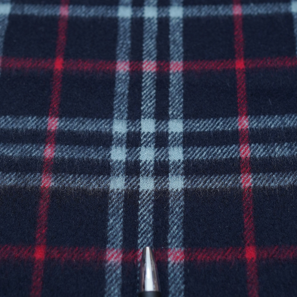 Lambswool Plaid Print Vintage Pre-Loved Scarf