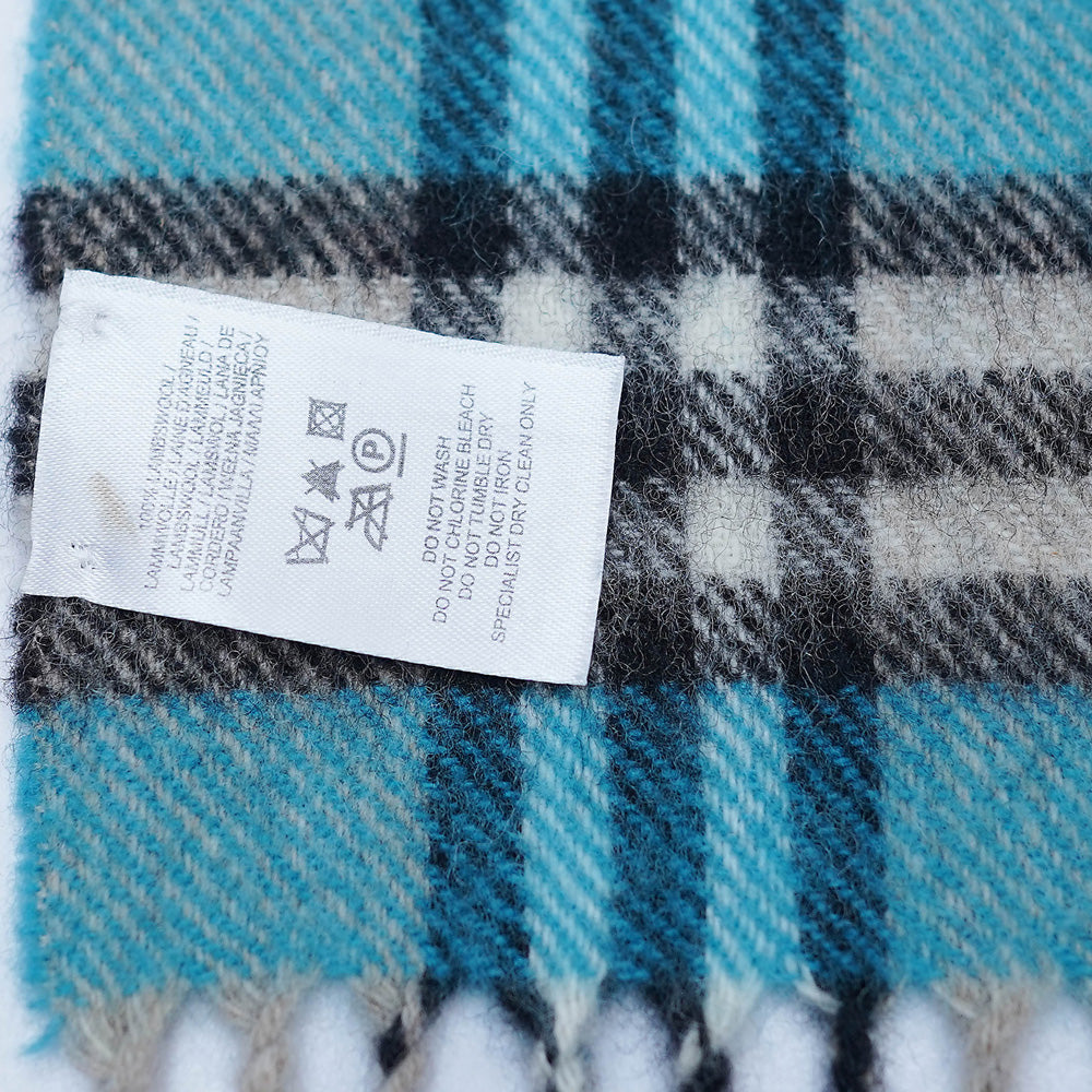 Lambswool Plaid Print Vintage Pre-Loved Scarf