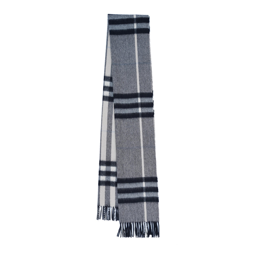 Cashmere Large Check Vintage Pre-Loved Scarf