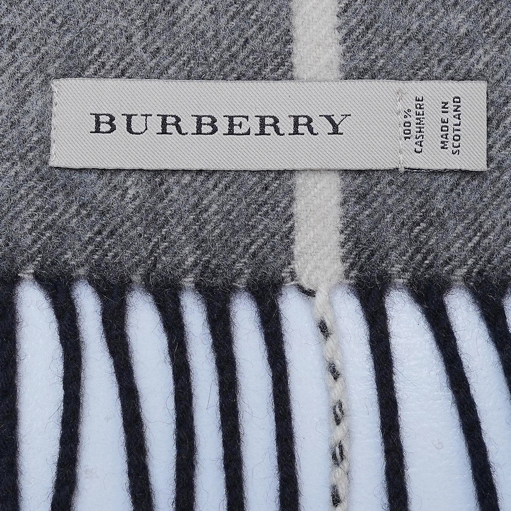 Cashmere Large Check Vintage Pre-Loved Scarf
