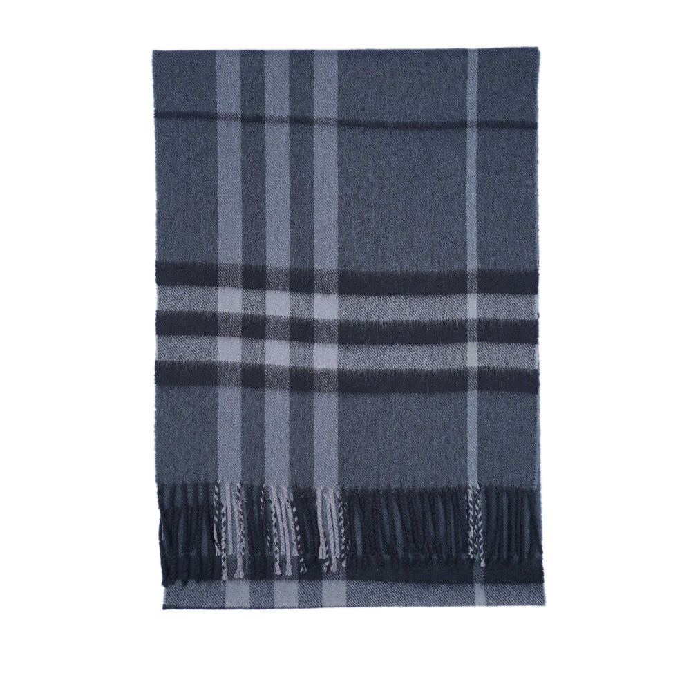 Cashmere Large Check Vintage Pre-Loved Scarf