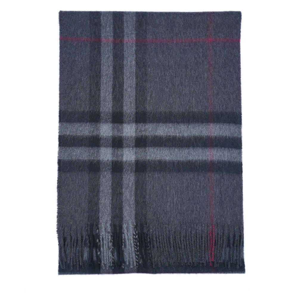 Cashmere Large Check Vintage Pre-Loved Scarf