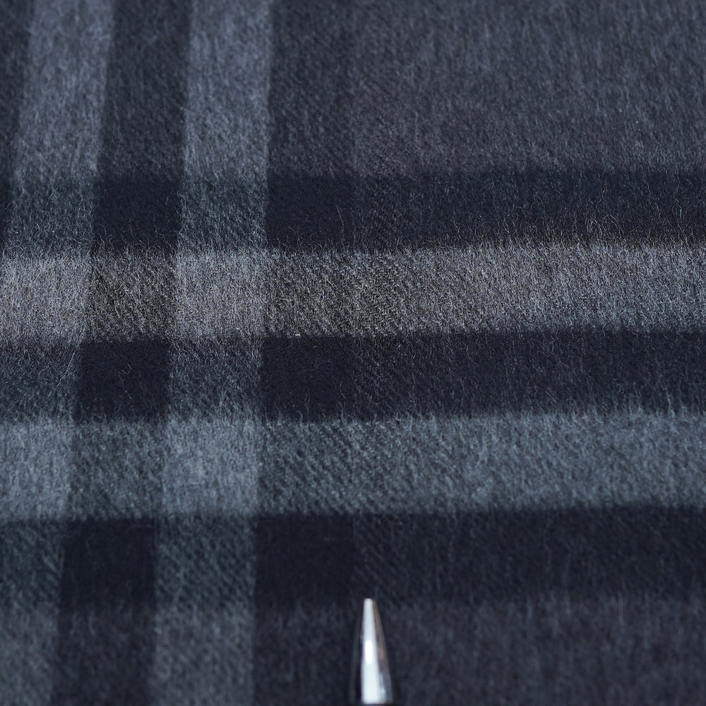 Cashmere Large Check Vintage Pre-Loved Scarf