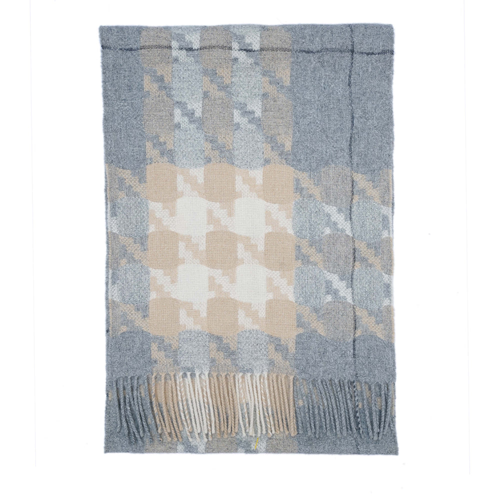 Cashmere Large Check Vintage Pre-Loved Scarf