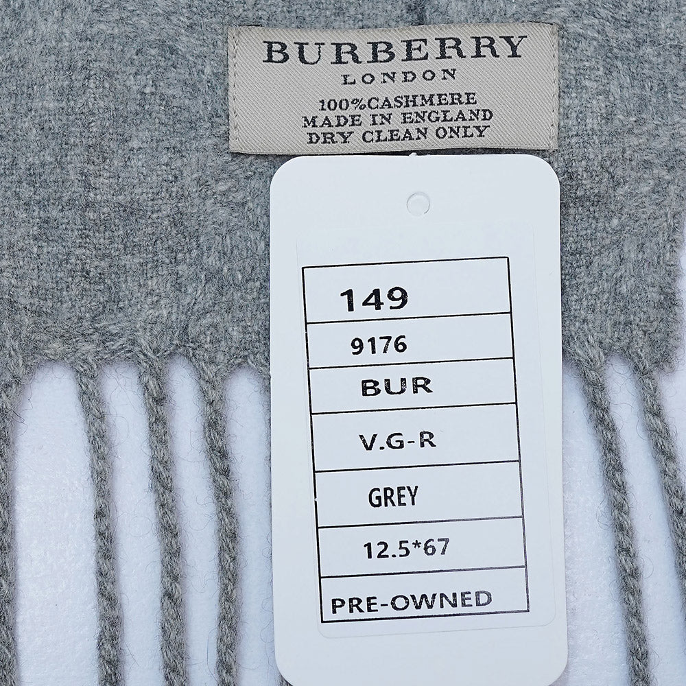 Cashmere Large Check Vintage Pre-Loved Scarf