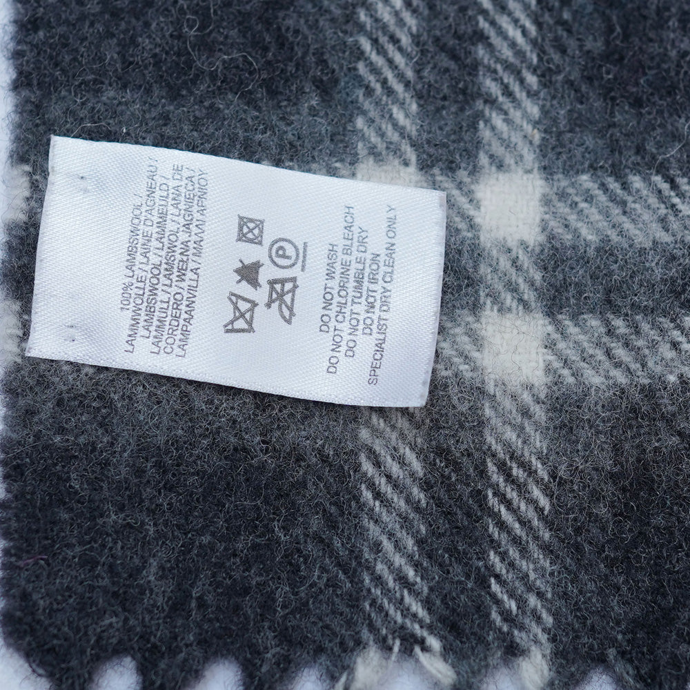 Lambswool Plaid Print Vintage Pre-Loved Scarf