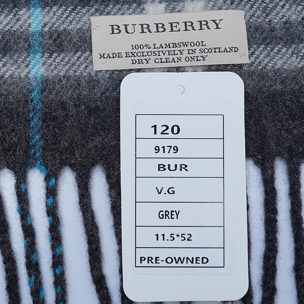 Lambswool Plaid Print Vintage Pre-Loved Scarf