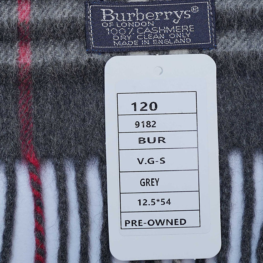Cashmere Plaid Print Vintage Pre-Loved Scarf