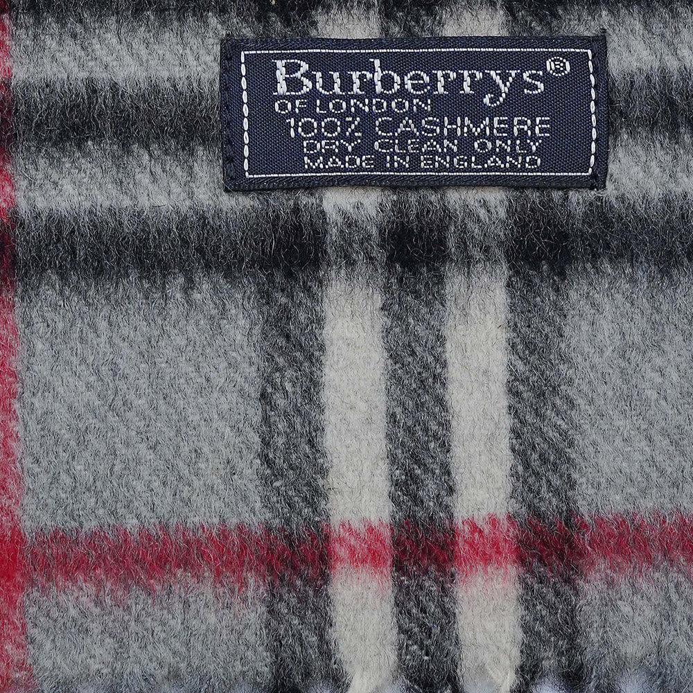 Cashmere Plaid Print Vintage Pre-Loved Scarf
