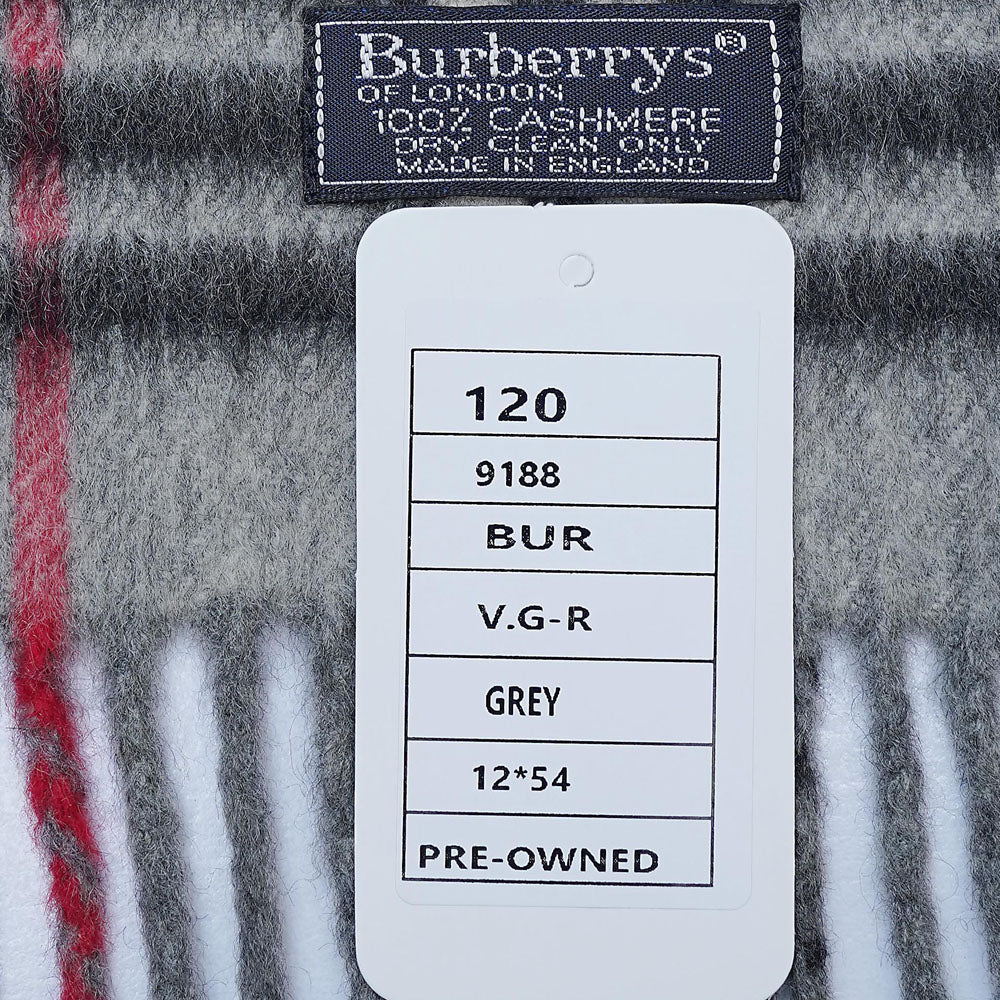Cashmere Plaid Print Vintage Pre-Loved Scarf