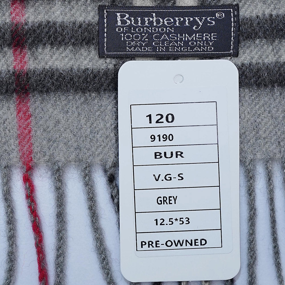 Cashmere Plaid Print Vintage Pre-Loved Scarf