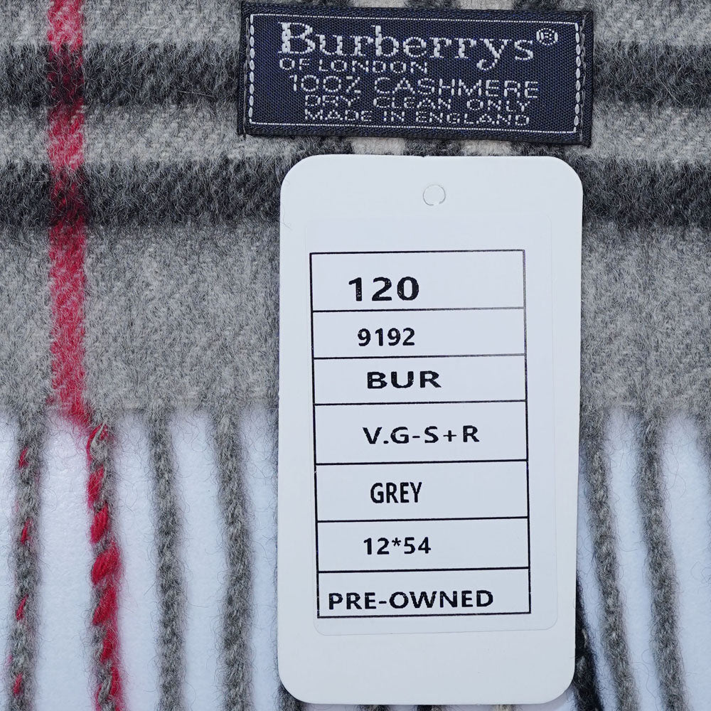 Cashmere Plaid Print Vintage Pre-Loved Scarf