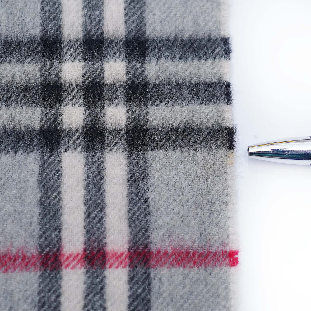 Cashmere Plaid Print Vintage Pre-Loved Scarf