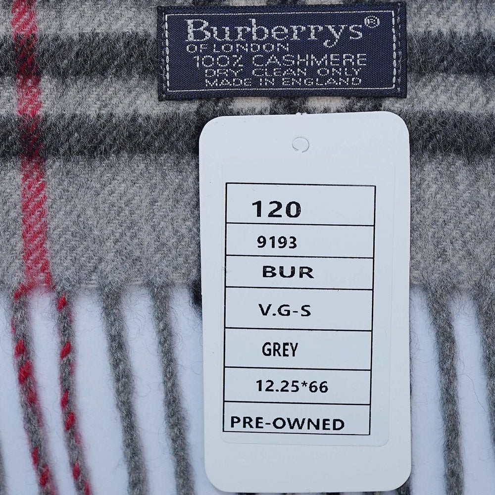 Cashmere Plaid Print Vintage Pre-Loved Scarf