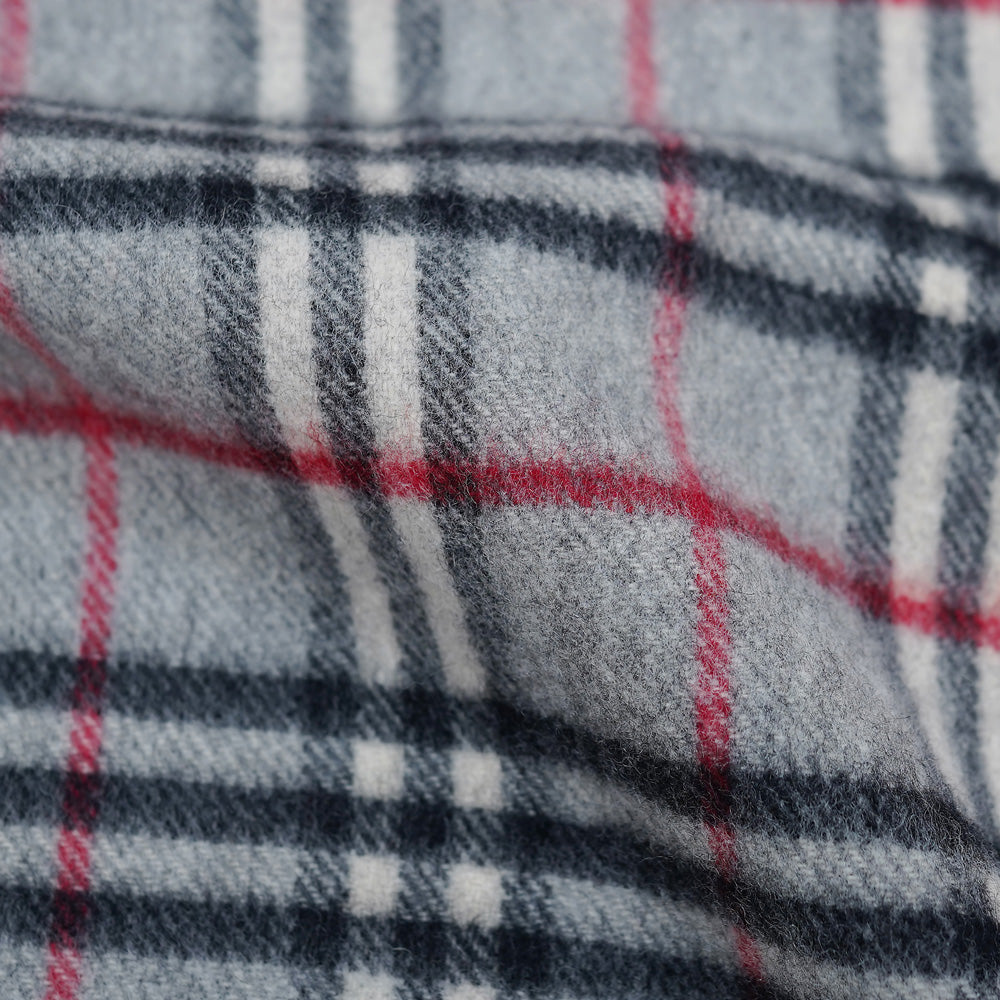 Lambswool Plaid Print Vintage Pre-Loved Scarf