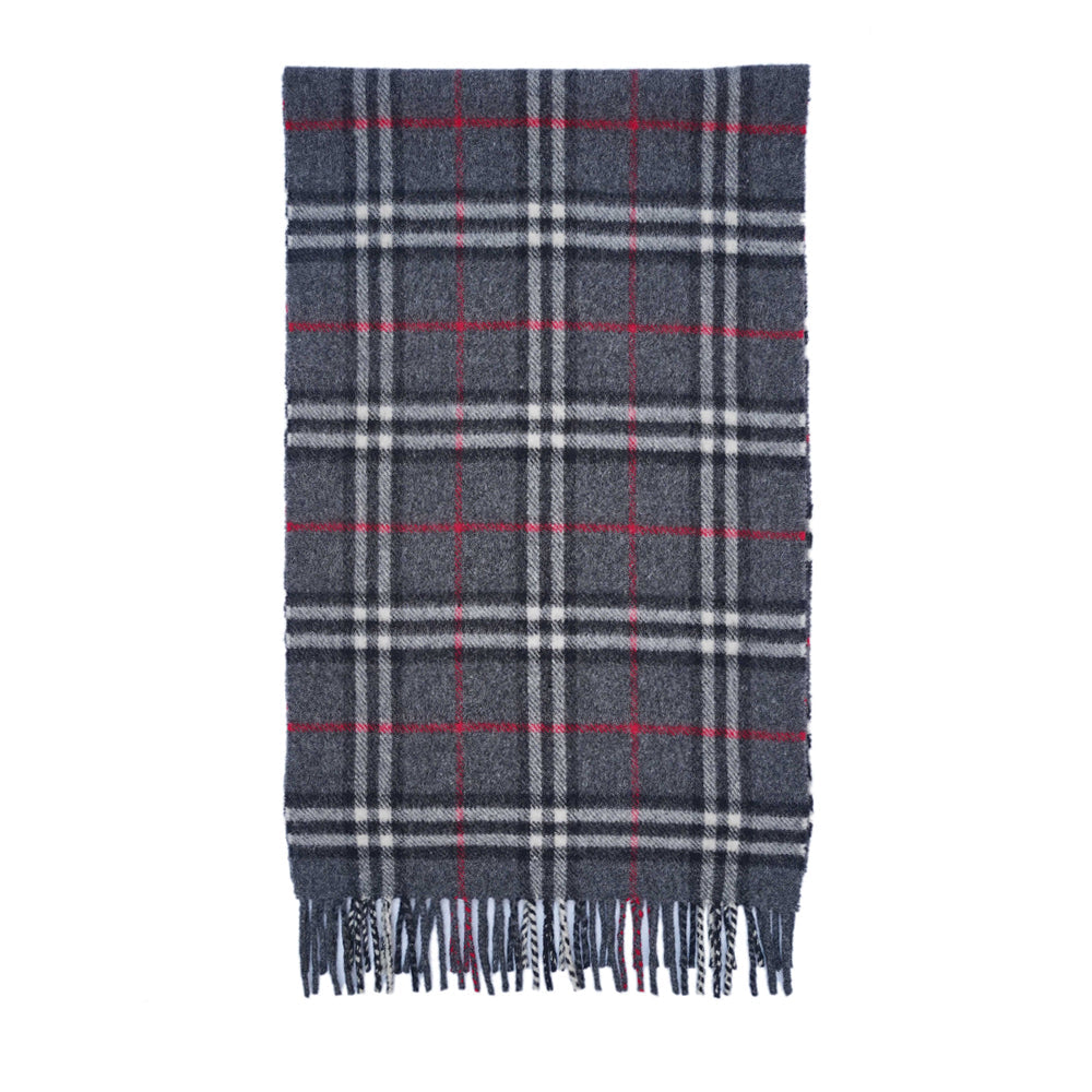 Lambswool Plaid Print Vintage Pre-Loved Scarf