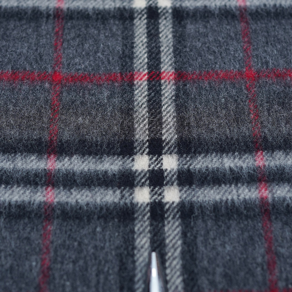 Lambswool Plaid Print Vintage Pre-Loved Scarf