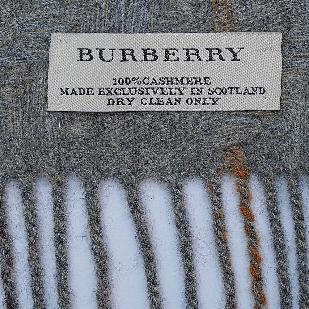 Cashmere Plaid Print Vintage Pre-Loved Scarf