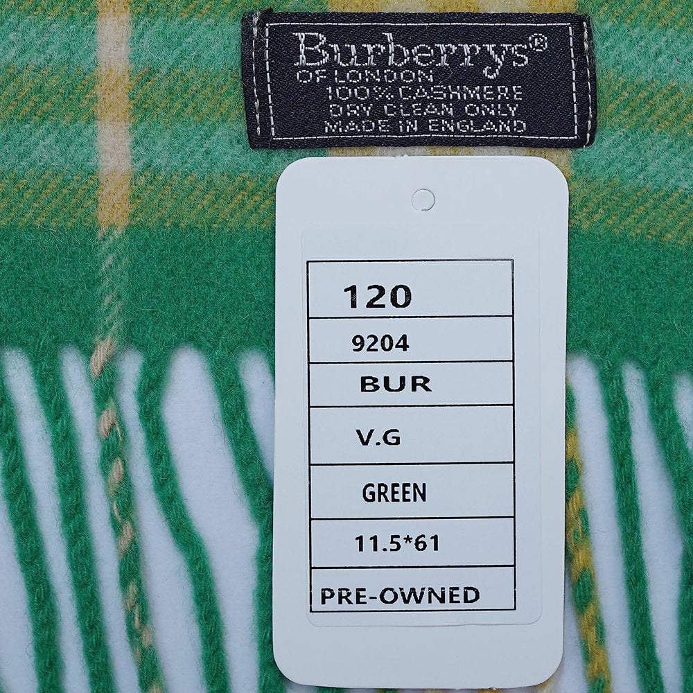 Cashmere Plaid Print Vintage Pre-Loved Scarf