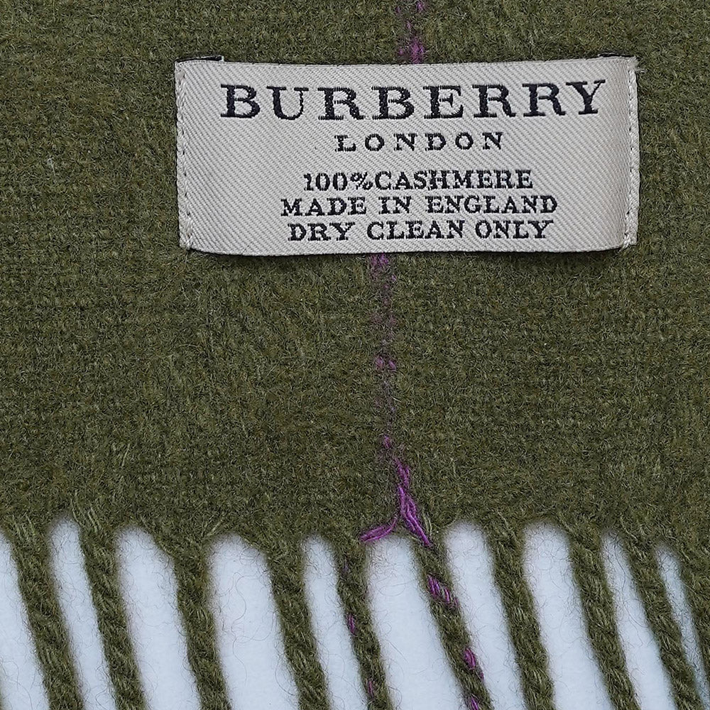 Cashmere Plaid Print Vintage Pre-Loved Scarf