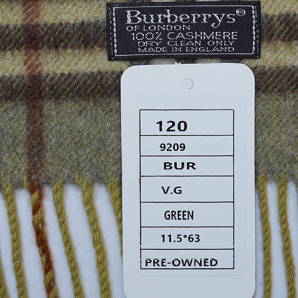 Cashmere Plaid Print Vintage Pre-Loved Scarf