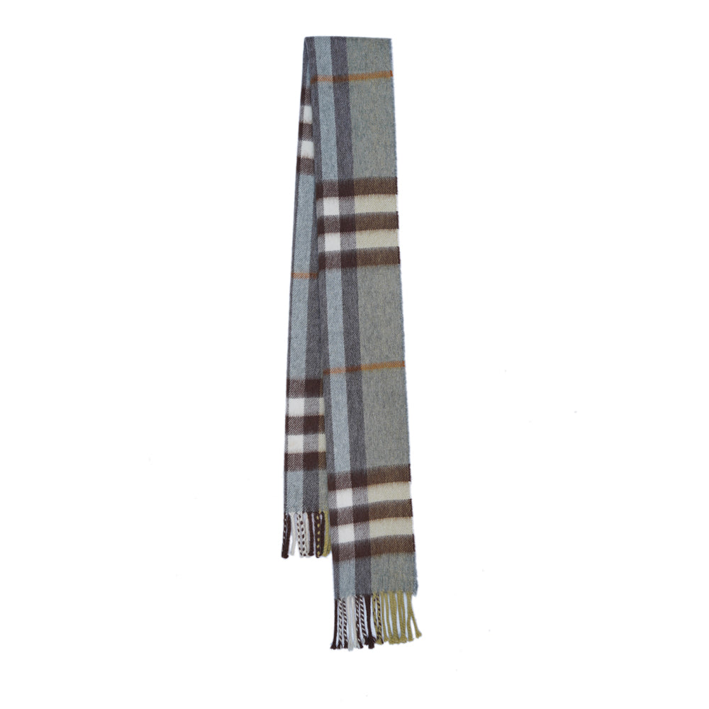 Cashmere Large Check Vintage Pre-Loved Scarf