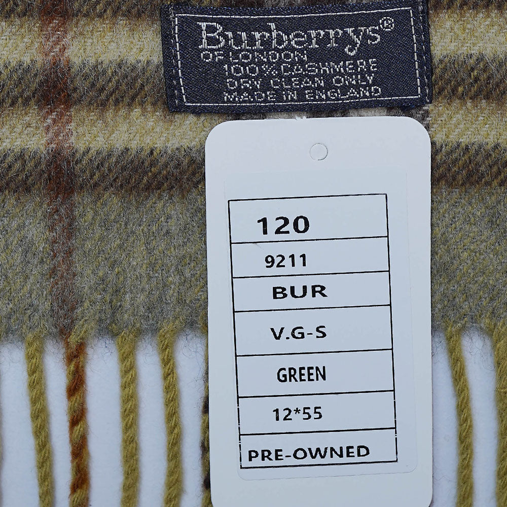 Cashmere Plaid Print Vintage Pre-Loved Scarf